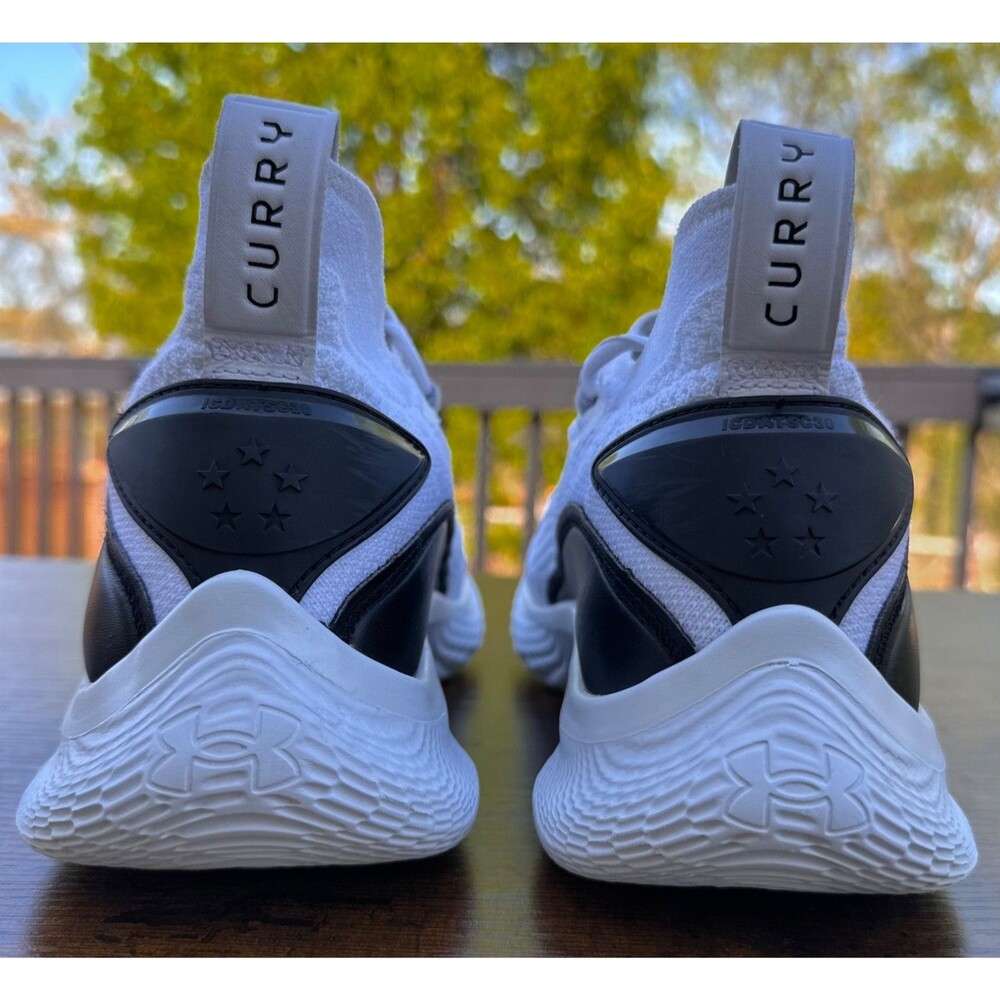 Under Armour Curry Flow White Black Basketball Shoes Youth 6Y EU 38.5 Athletic - Picture 8 of 16